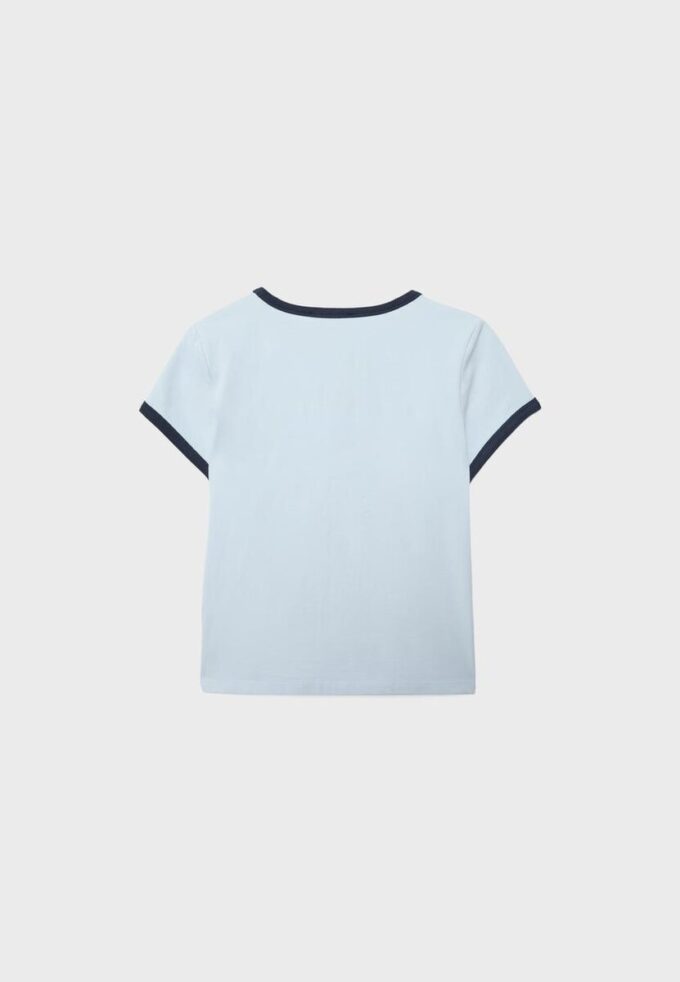 Kortärmad T-shirt med kontrasttryck
