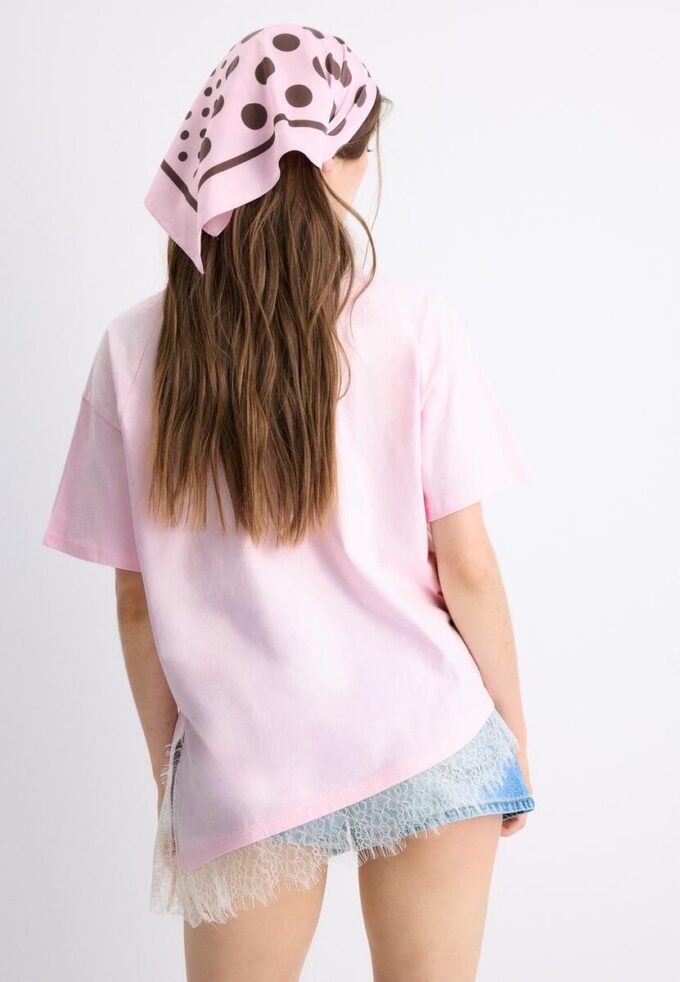 Kortärmad T-shirt med spetskant
