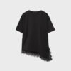 Kortärmad T-shirt med spetskant Kortärmad T-shirt med spetskant