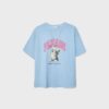 Kortärmad T-shirt med tryck och applikation
