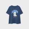 Kortärmad T-shirt med tryck och applikation Kortärmad T-shirt med tryck och applikation