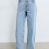 Lågmidjade jeans med Wide Leg och strass Lågmidjade jeans med Wide Leg och strass