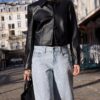 Lågmidjade jeans med Wide Leg och strass Lågmidjade jeans med Wide Leg och strass