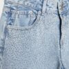 Lågmidjade jeans med Wide Leg och strass Lågmidjade jeans med Wide Leg och strass