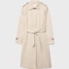 Lång enkelknäppt trenchcoat