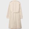 Lång enkelknäppt trenchcoat