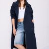 Lång, flödande trenchcoat Lång, flödande trenchcoat