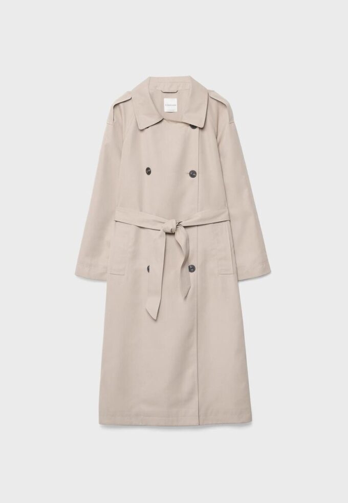 Lång, flödande trenchcoat Lång, flödande trenchcoat