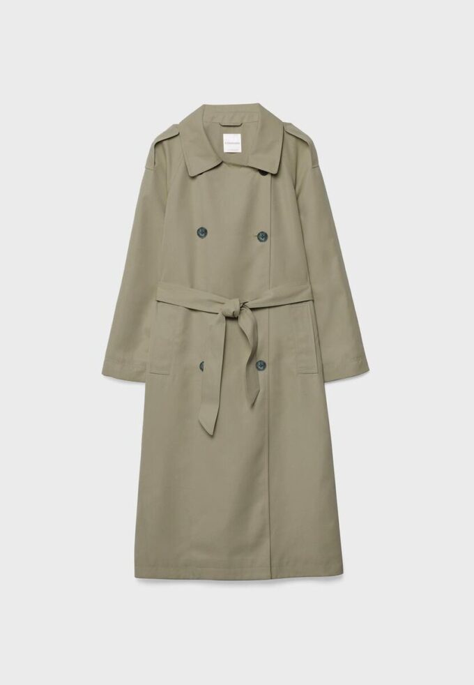 Lång, flödande trenchcoat Lång, flödande trenchcoat