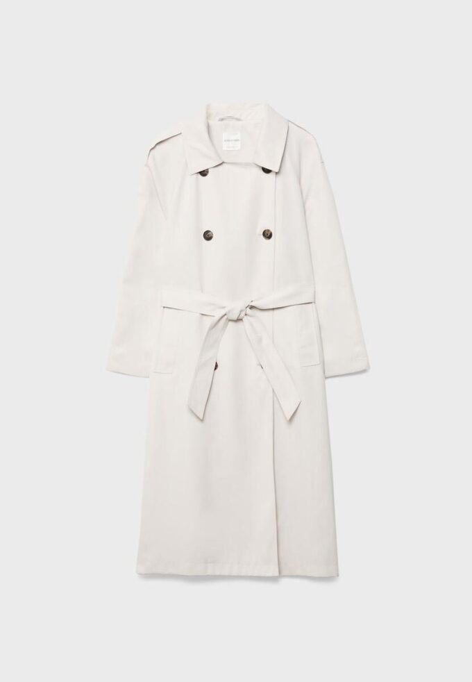 Lång, flödande trenchcoat Lång, flödande trenchcoat