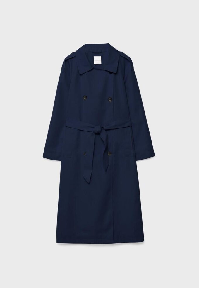 Lång, flödande trenchcoat Lång, flödande trenchcoat