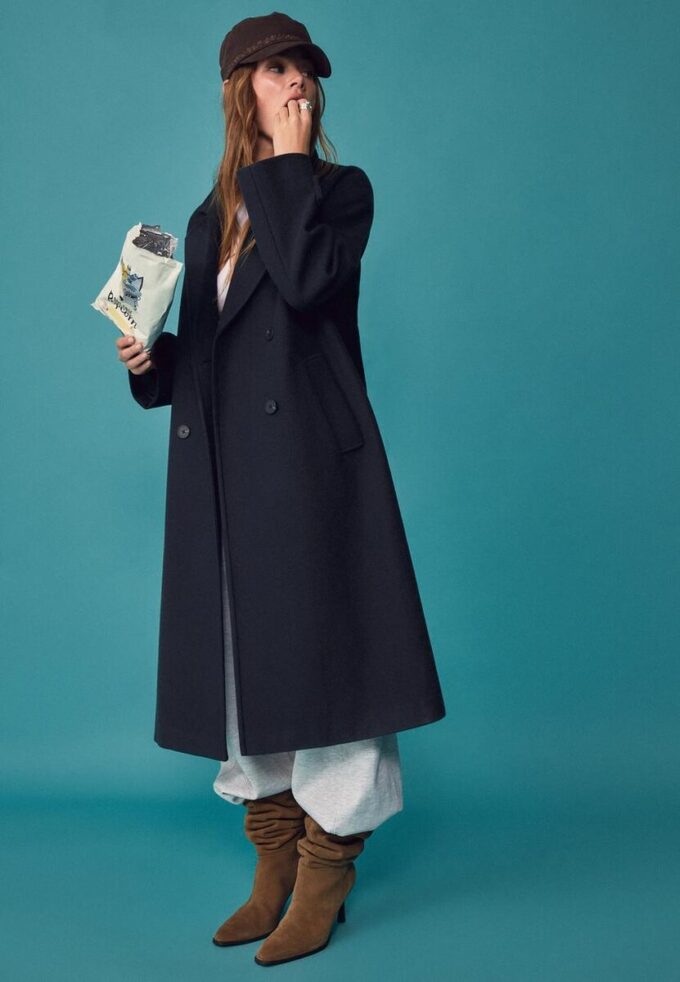 Lång, mjuk Oversize-kappa med Soft Touch-effekt Lång, mjuk Oversize-kappa med Soft Touch-effekt