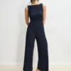 Lång ärmlös rak jumpsuit