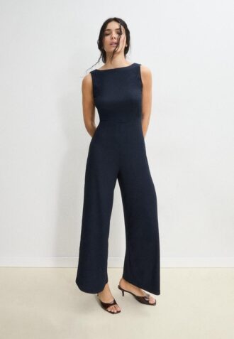 Lång ärmlös rak jumpsuit