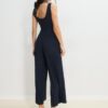 Lång ärmlös rak jumpsuit