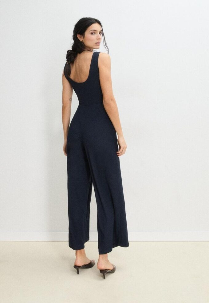 Lång ärmlös rak jumpsuit