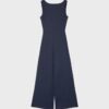 Lång ärmlös rak jumpsuit