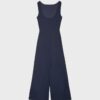 Lång ärmlös rak jumpsuit