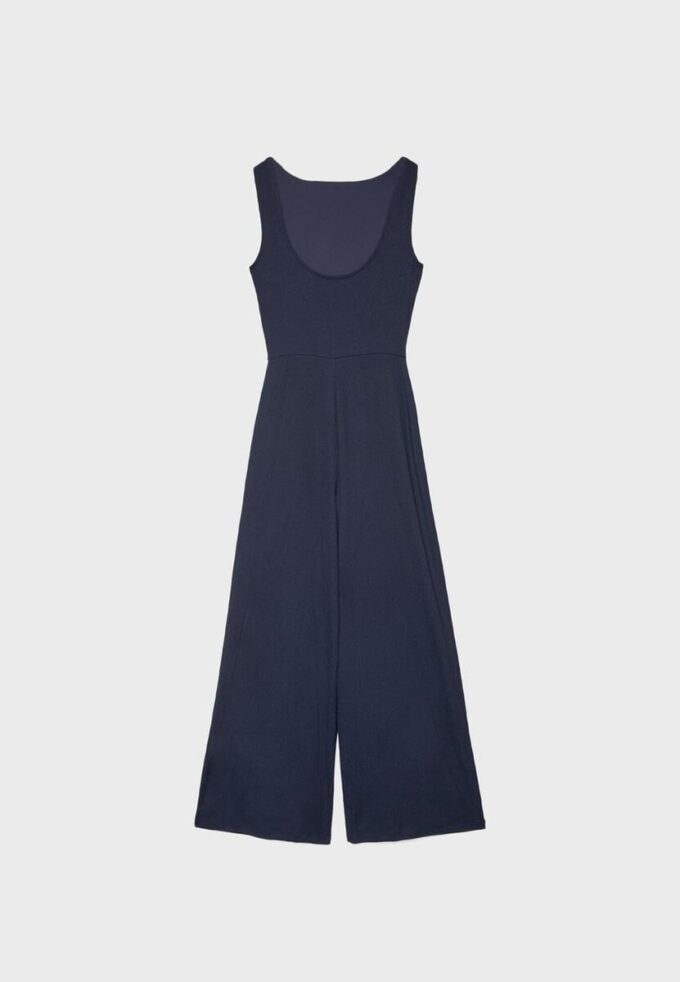 Lång ärmlös rak jumpsuit