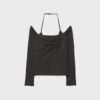 Långärmad T-shirt med halterneck