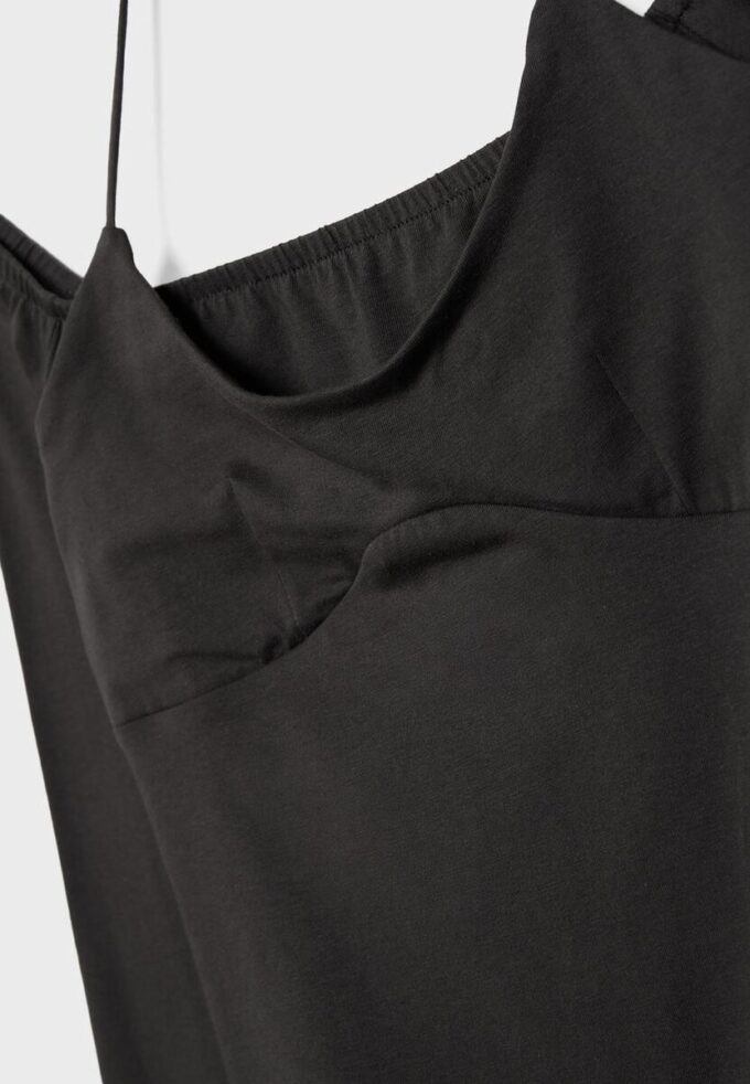 Långärmad T-shirt med halterneck