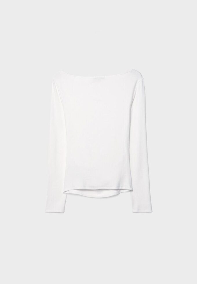 Långärmad T-shirt med rynkning