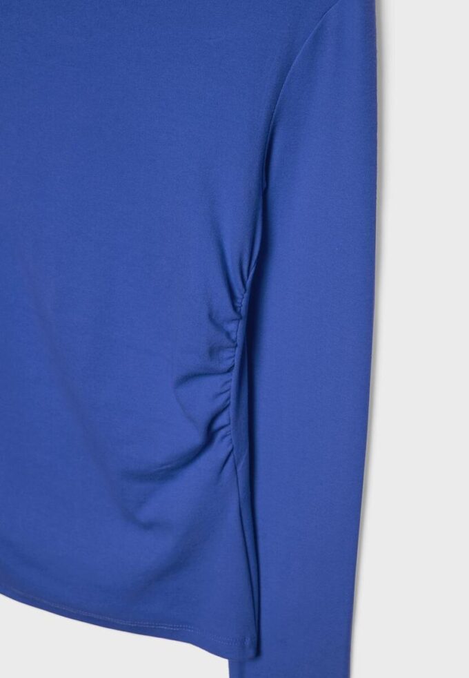 Långärmad T-shirt med rynkning