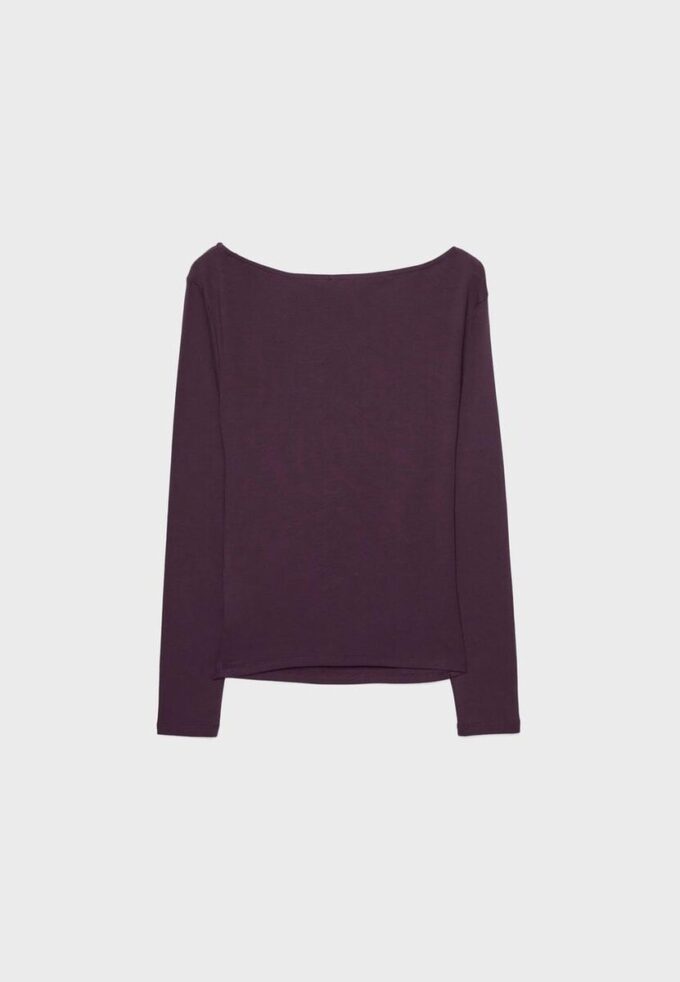 Långärmad T-shirt med rynkning