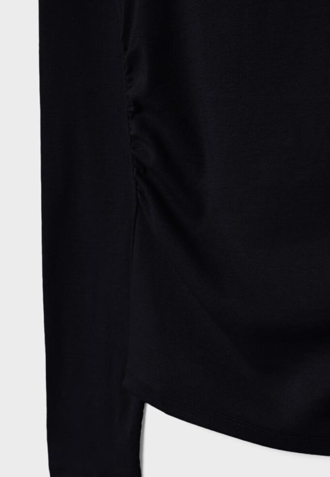 Långärmad T-shirt med rynkning