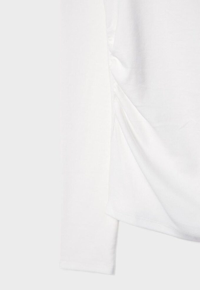 Långärmad T-shirt med rynkning