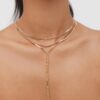 Långt halsband med flera kedjor