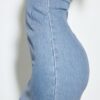 Midi-klänning i denim