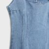 Midi-klänning i denim