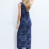 Midi-klänning i tyll med qipao-ringning Midi-klänning i tyll med qipao-ringning