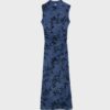 Midi-klänning i tyll med qipao-ringning Midi-klänning i tyll med qipao-ringning