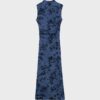 Midi-klänning i tyll med qipao-ringning Midi-klänning i tyll med qipao-ringning