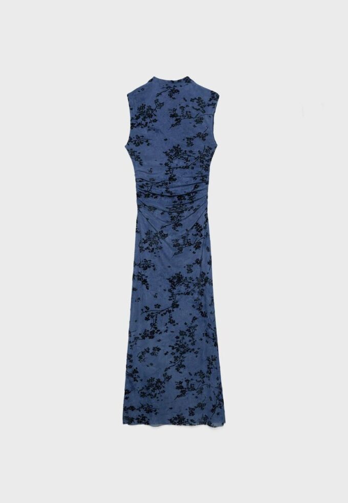 Midi-klänning i tyll med qipao-ringning Midi-klänning i tyll med qipao-ringning