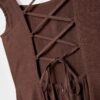 Midiklänning med korsrygg i linne-look Midiklänning med korsrygg i linne-look