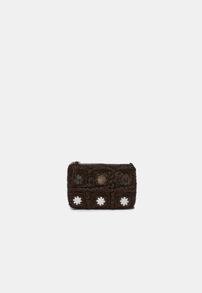 Mini Mirror Crochet Crossbody Bag