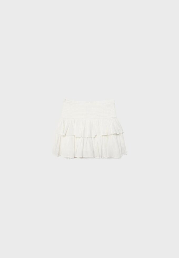 Mini-skort med volanger