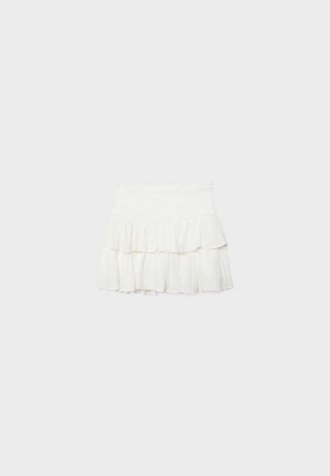 Mini-skort med volanger