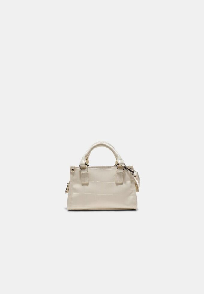Mini-tote-väska med kokosnötslook