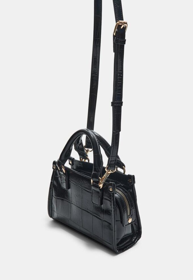 Mini-tote-väska med kokosnötslook