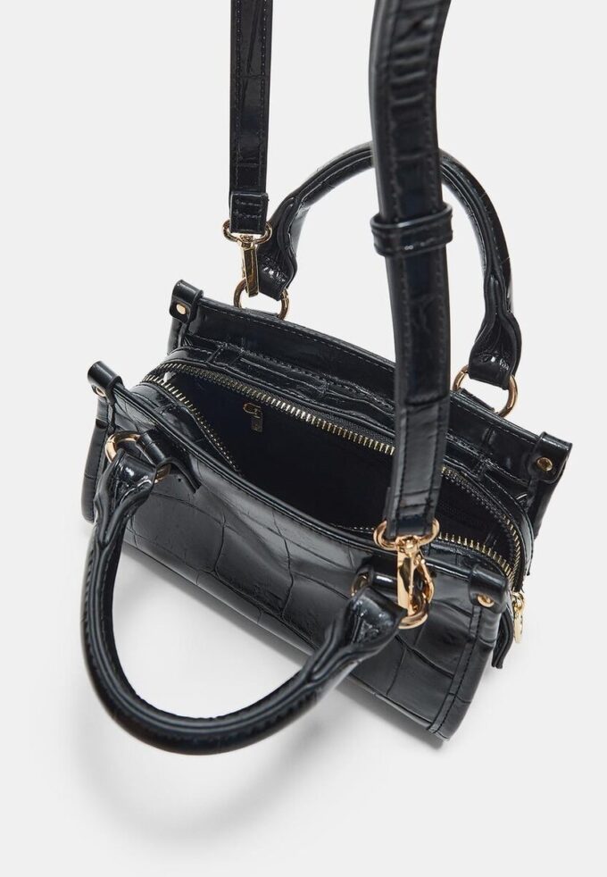 Mini-tote-väska med kokosnötslook