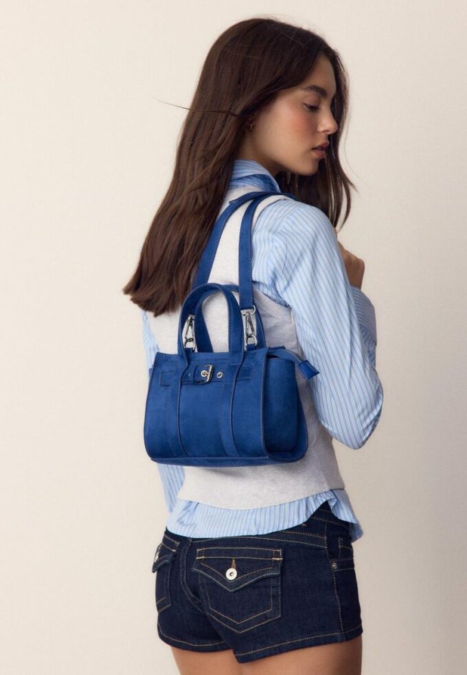 Mini-tote-väska med spänne