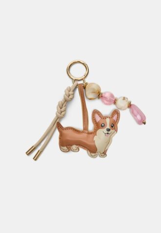 Nyckelring med corgi-berlock