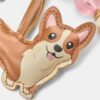 Nyckelring med corgi-berlock