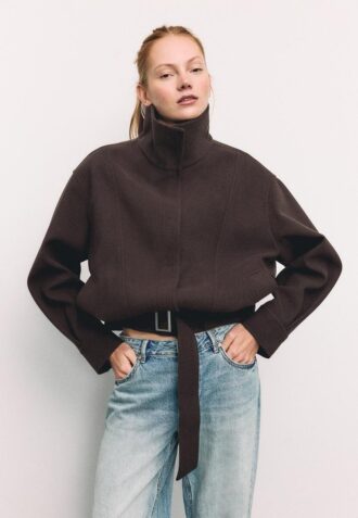 Oversize-bomberjacka med Soft Touch-yta