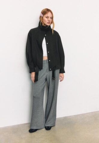 Oversize-bomberjacka med Soft Touch-yta