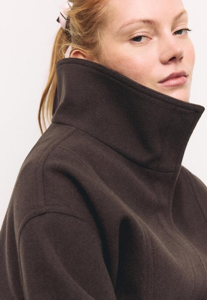 Oversize-bomberjacka med Soft Touch-yta Oversize-bomberjacka med Soft Touch-yta